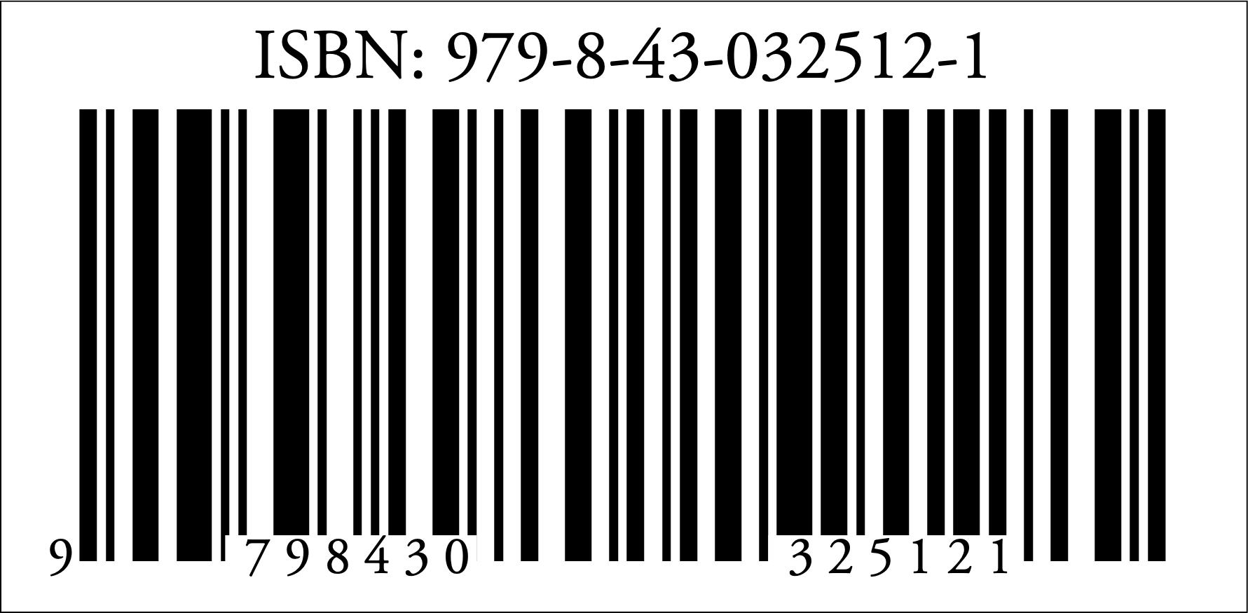 Southern Living Index ISBN: A Swift-generated ISBN for 979-8-43-032512-1 for the Unofficial Index to the Southern Living Cookbook Library.; barcodes; ISBN