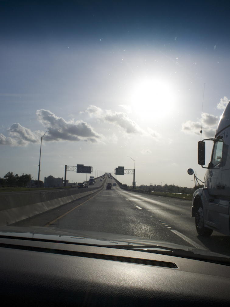 Coming into La Porte: Somewhere between Alexandria and La Porte, but probably closer to La Porte, near the gulf.; Texas